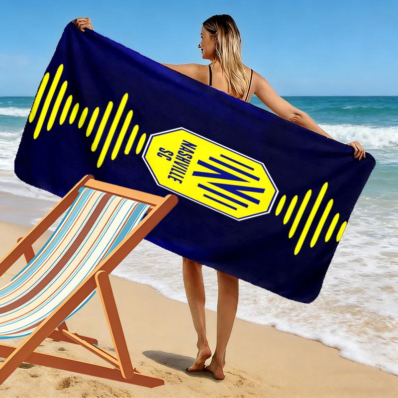 Nashville SC Print Beach Towel, Large Soft Quick Dry Towel for Beach Camping Swimming