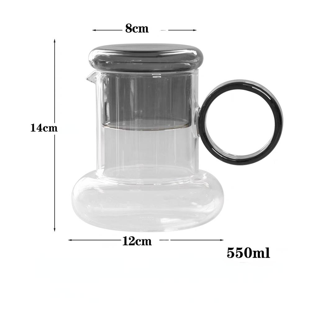 Термостойкий чайник с ручкой для холодного заваривания и крышкой, стеклянная чашка, горшок для воды, чашка для воды, чайник, заварочный чайник, кувшин, посуда для питья, кувшин для воды