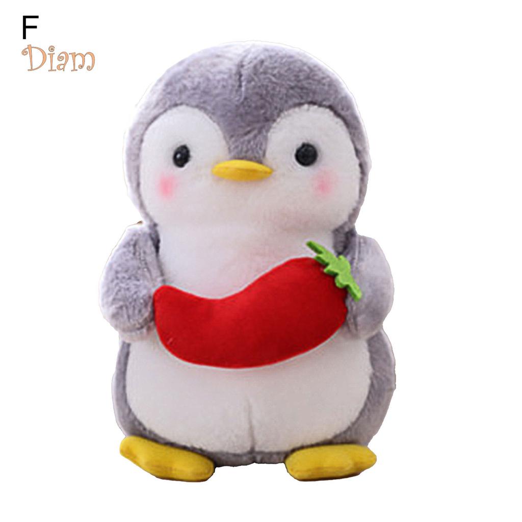 Медвежонок 25 см мультфильм Пингвин с фруктами и овощами плюшевая игрушка детский подарок мягкая кукла