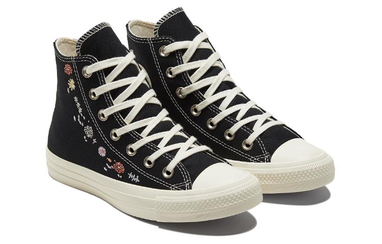 Кеды Chuck Taylor All Star Wmns Converse High 'Вышитые цветы - Черный' Женские A01585C