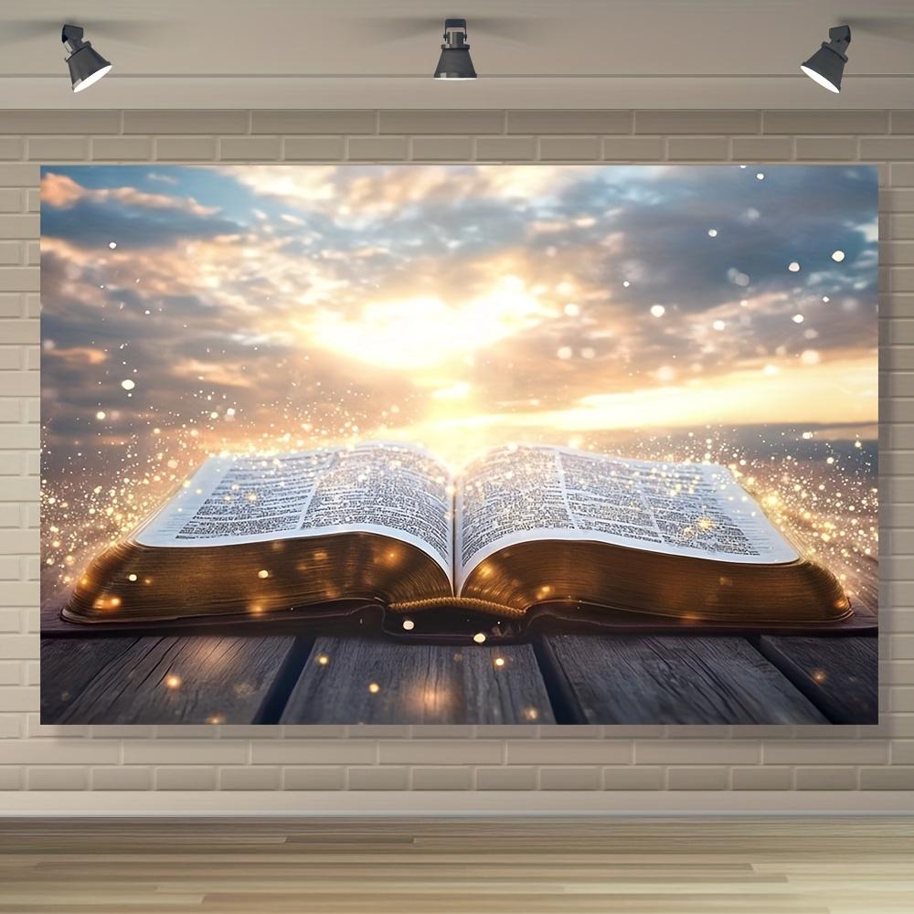 Divine Radiance Bible Scripture Book Wall Tapestry Wall Hanging Decor Boho Home Decoration For Bedroom Living Room