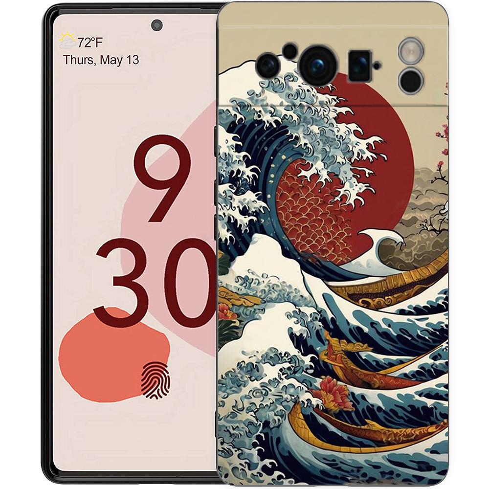 Япония Токио Осака Канагава Наклейка Чехол для телефона Для Google Pixel 9 8 9A 8A 7 7A 6 Pro XL 6A 5G Черный Мягкая задняя крышка Роскошный ТПУ Чехол