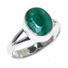 Emerald(Simulated) Gemstone Handmade 925 Sterling Silver Jewelry Ring S.8 B8G32
