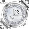 BEE SISTER BS Ladies Luxury Small Wrist Watches Dress Gold Watch Women Crystal Diamond Watches Stainless Steel Silver Clock Women Femme Quartz Watches
