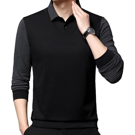 Мужская рубашка осень-зима из двух частей с отложным воротником и плюшевой подкладкой, официальная рубашка в деловом стиле для мужчин среднего возраста, офисная рабочая одежда для отцов