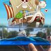 Фигурка плавучего корабля Going Merry с жидкостью Тысяча Солнечных Кораблей Декор Лодка Дрифт Украшение Гостиной Подарок Подвижная Сочлененная Масштаб