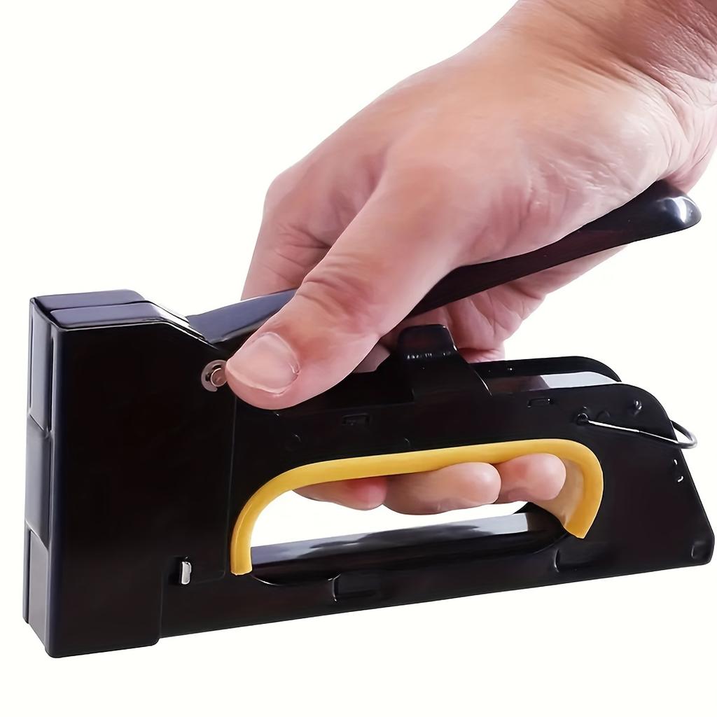 Professional Heavy Duty Staple Gun for Upholstery Wood Wire Mesh Cables DIY Portable Manual Nail Gun Straight U-shaped Gun