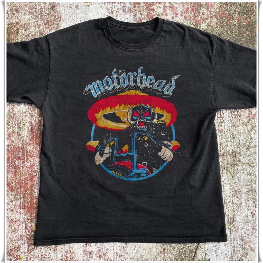 Motorhead Motorcycle Graphic Tees, Unisex Black T-shirt, Size S-5XL