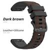 QuickFit 22mm 26mm Leather+Silicone Strap For Garmin Fenix 8 47mm 51mm 7 7X 6 6X 5 5X Plus Enduro 3 Tactix 9 Forerunner 965 955 970 Nylon Band
