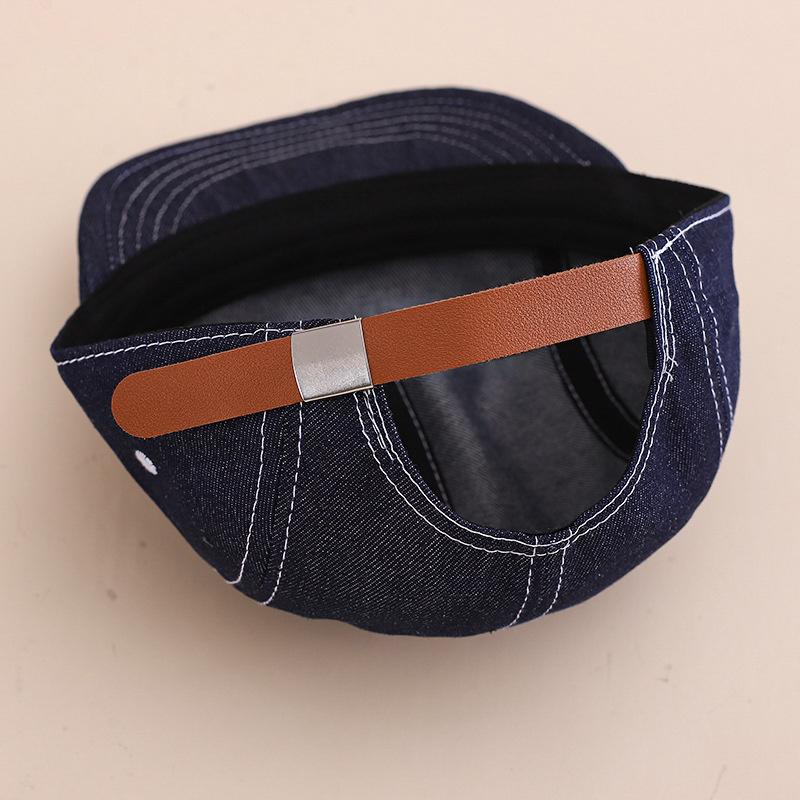 Solid Short-brimmed Cowboy Five-piece Cap Outdoor Camping Hat Sports Skateboard Hat Baseball Cap For Men