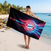 Bayern Munich Custom Beach Towel, Personalized Name Text Print, Football Logo Soft Quick‑Dry Towel Holiday Gift
