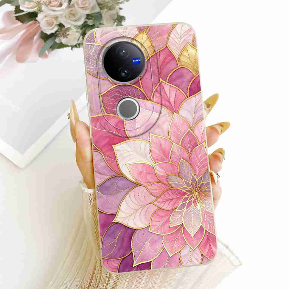 Для VIVO V50 5G Чехол Роскошный Силиконовый Ударопрочный VIVOV50 5G V2427 Корпус Цветной Мультяшный Мягкий Защитный Чехол для Мобильного Телефона