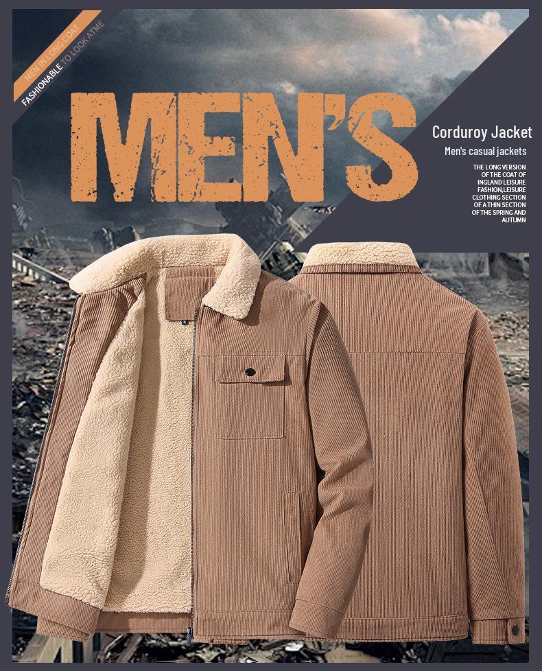 Men's Winter Corduroy Jacket with Lambswool Lining