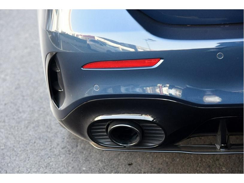 Черный двойной/четверной выхлопной патрубок для Mercedes-Benz A-Class A200 A220 W177, A35, A45, AMG задняя губа