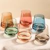 Colored Stemless Wine Glasses Set of 6-17 Oz Hand-Blown Crystal Colored Glassware with No Stem, Multicolor Wine Glass for Wine