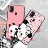 Black Case for Xiaomi Redmi 13C Note 9 iPhone XR 7 8 14 15 11 12 13 X XS Pro Max Samsung A25 S23 S24 FE Ultra Plus Mochi Mochi Panda