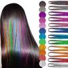 Silk Hair Extensions Sparkle Shiny Hair Tinsel Braiding Headdress Long Straight Sparkly Ponytail