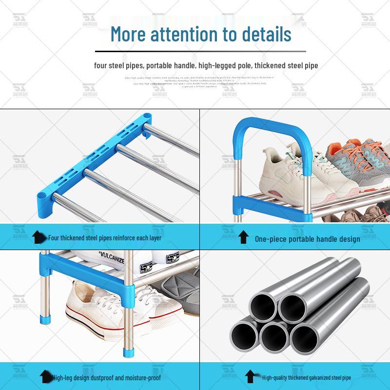 Тонкая многоярусная обувница для прихожей или общежития