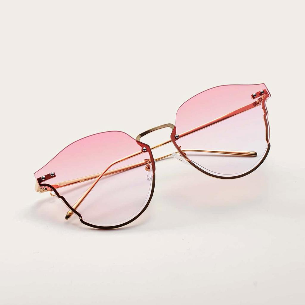 Очки D1177 Металлическая полуоправа кошачий глаз заклепки без полей Прямые продажи Женские солнцезащитные очки Мужские