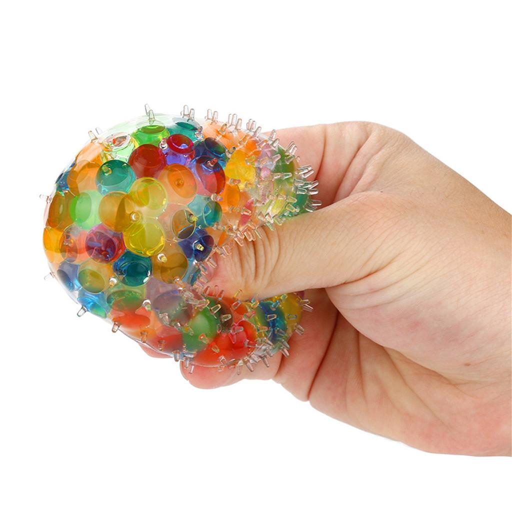 Spongy Rainbow Ball Toy Squeezable Pressure Toy Stress Relief Ball Toy For 10ml