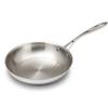 RUSTELA Commercial Stainless Steel Frying IH Dishwasher Safe Pan, 24cm, Three-layer Structure, Compatible,