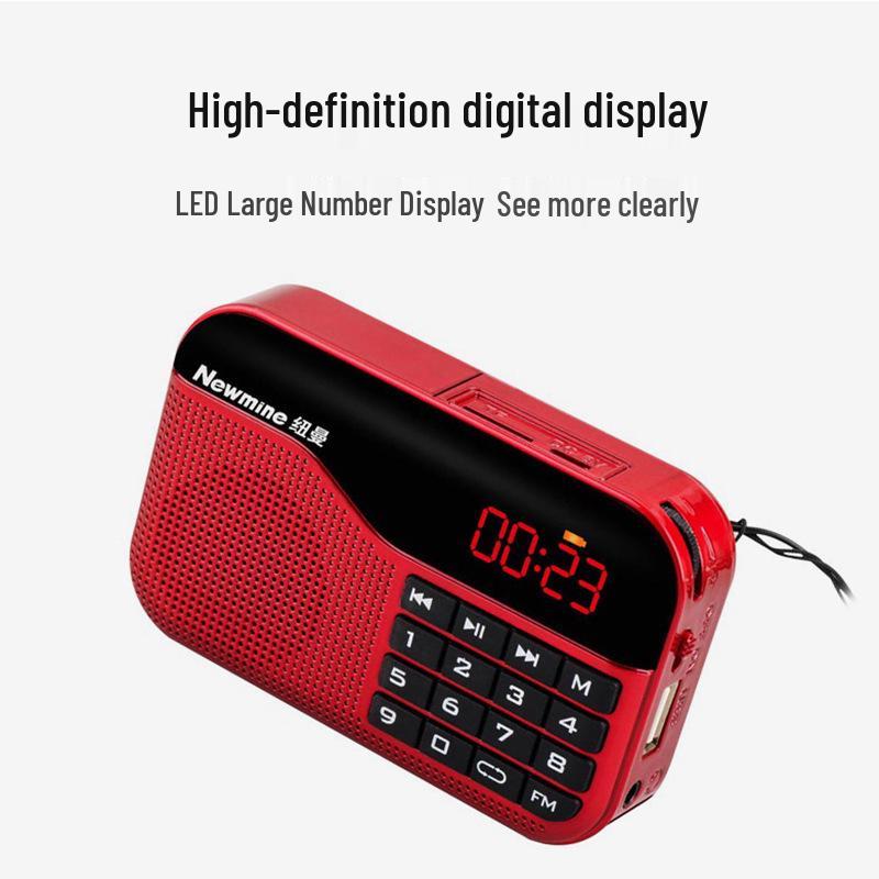 Newman N63: Compact, Portable, Rechargeable Mini Radio with Card Slot Playback for Seniors.