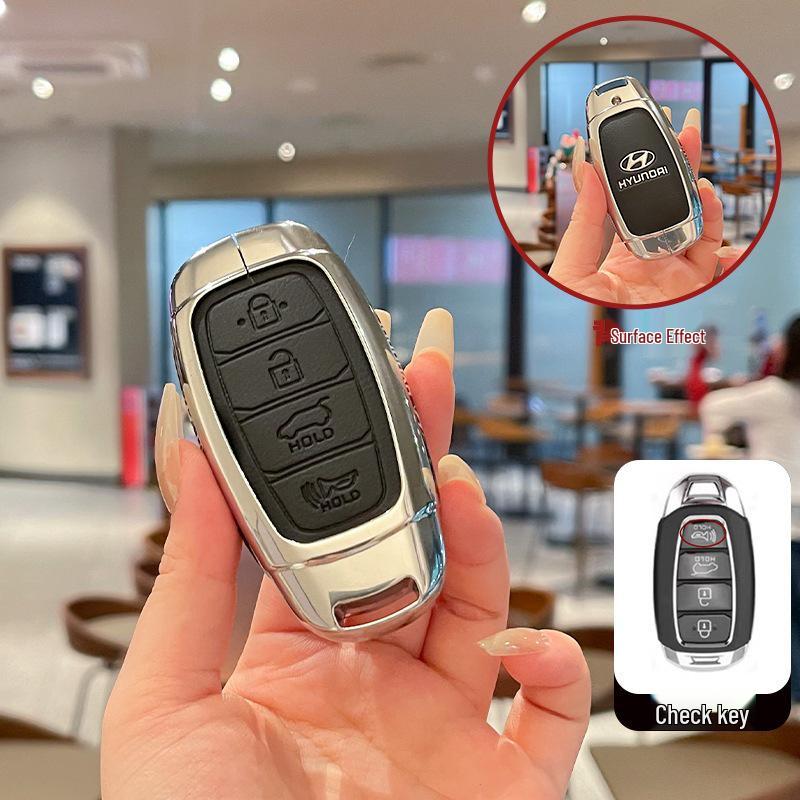 2022 Hyundai Custu Key Cover: Durable Metal & Leather Protective Case