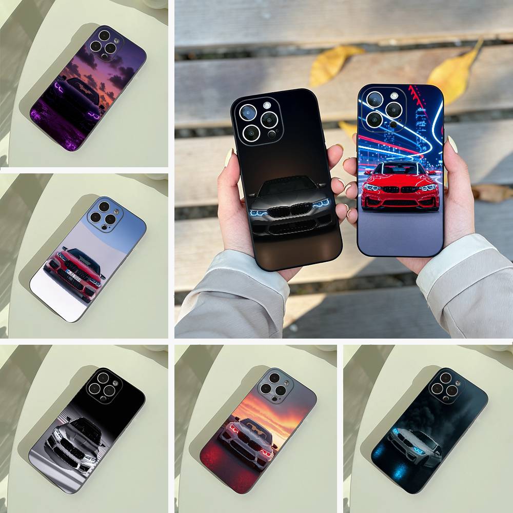 Car-B-W-5 Series-M5 Phone Case For iPhone 17,16,15,14,13,12,11 Pro Max,16/15/14Plus,XS Soft Black Cover
