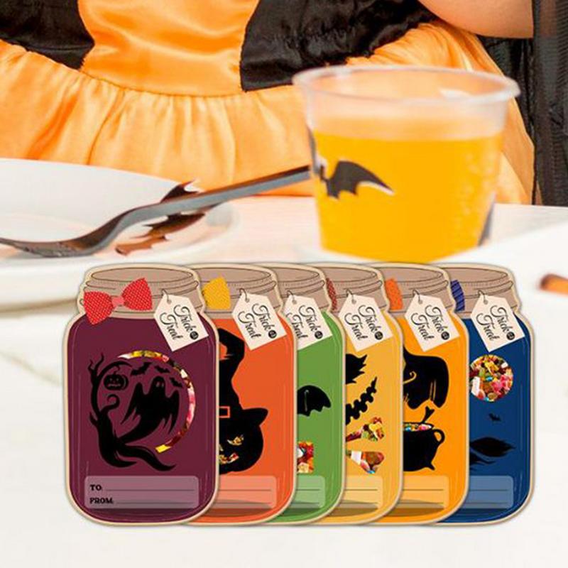 Halloween Cards With Treat Bags Halloween Cards Treat Bags Candy Bags Funny Greeting Goodie Bag Small Jar Party Favor For School