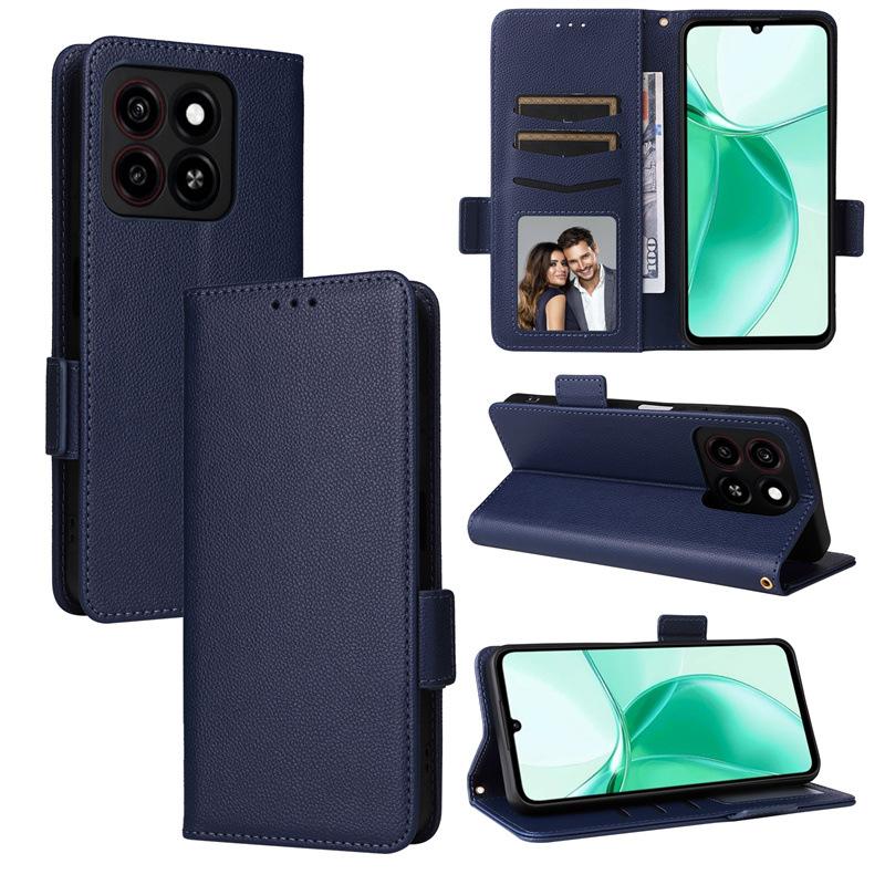 Чехлы-книжки для ZTE Blade A35/Blade A55 Кожаный чехол [Flip Vintage Leather] Кошелек противоударный прочный ретро-чехол для телефона