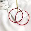 Green Diameter 6CM Wedding Women Candy Color Jewelry Fashion Accessories Ear Studs Hoop Earrings