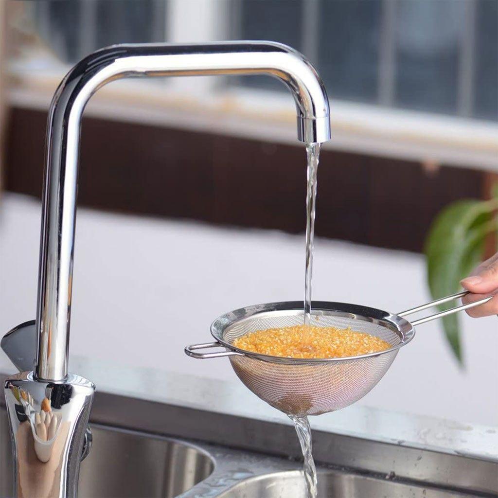 3pcs Stainless Steel Wire Fine Mesh Oil Strainers Flour Colander Sieve Sifter Filter Baking Kitchen Accessories