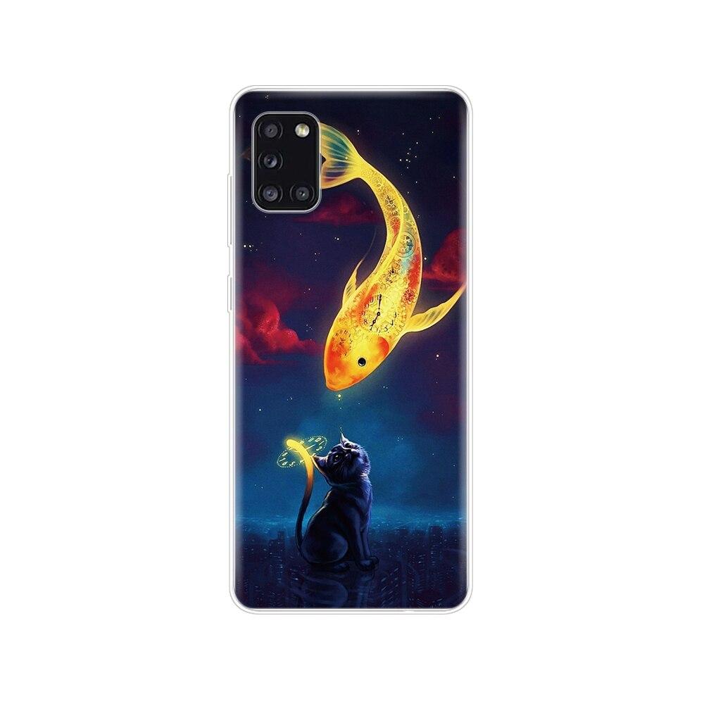 Чехол для Samsung Galaxy A31 Чехол для Samsung A31 A 31 SM-A315F 6,4"; Чехол для телефона, силиконовый мягкий чехол из ТПУ, полный защитный бампер