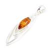 [H5056] - Amber 'Inspiration' Silver Pendant