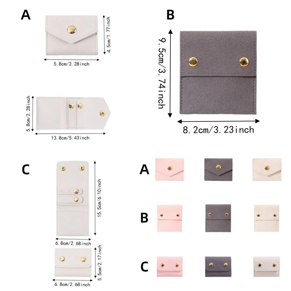 Foldable Necklace Ring Packing Bag Small Earrings Organizer Mini Jewelry Display Bag Travel