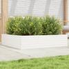 VidaXL Planter White 100x100x23 Cm Solid Pine Wood, Outdoor Planter, Flower Box, Plant Box, Planter 847209