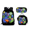 Rainbow Friends Themed Backpack Set With Lunch Tote Pencil Case - Unisex Nylon School Travel Bag 20-35L