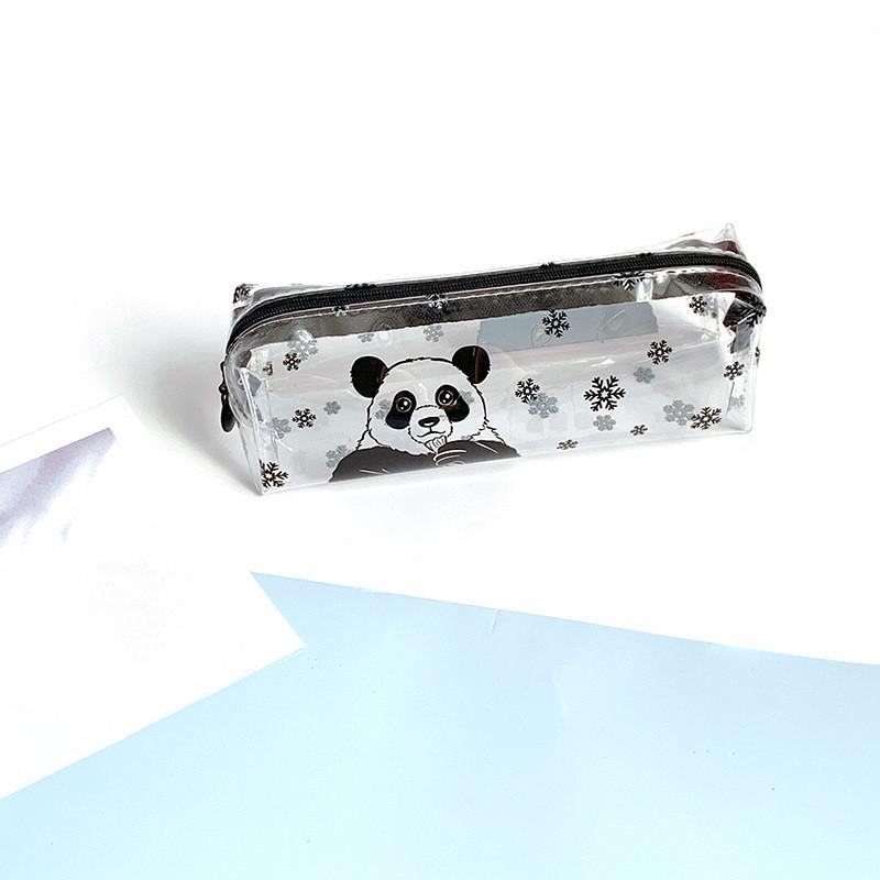 Transparent Zipper Pencil Case Pen Bag Cosmetic Makeup Pouch Sundries Organizers Stationery Gifts School Supplies