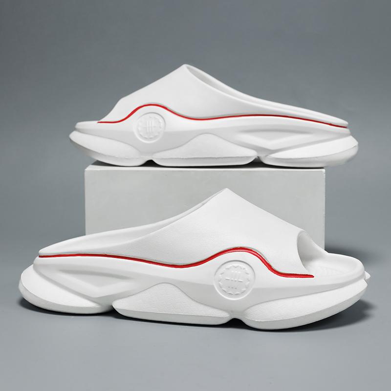 Мужские тапочки, мужские сандалии, пляжная обувь для мужчин, мягкая и удобная, износостойкая, с нескользящей толстой подошвой для дома и улицы