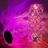 Crystal Rose Rechargeable Portable Touch Bedside Lamp Crystal Table Light Lamp For Living Room Bedroom
