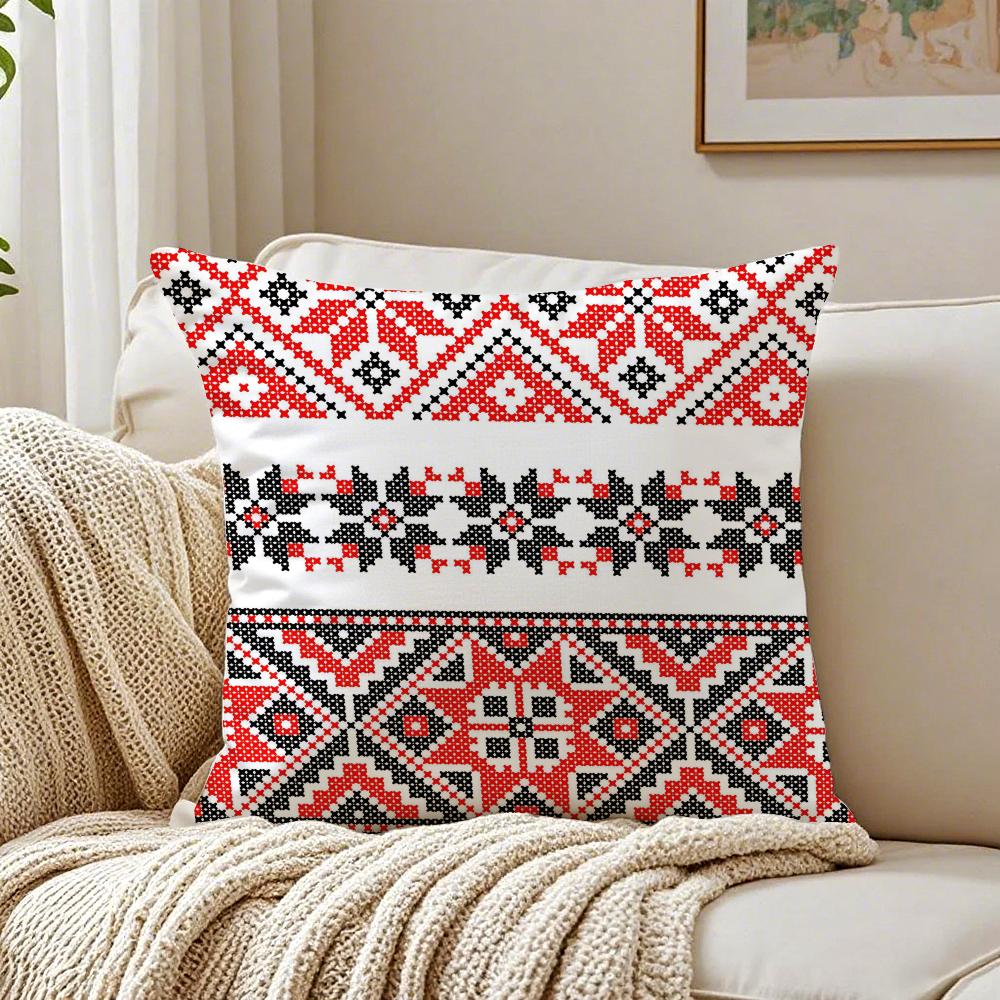 Russian Doll Pattern Art Cushion Cover Linen Pillowcase Soft for Sofa Bed Home Room Decor