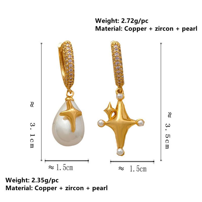 Нишевые серьги в стиле ретро, ​​асимметричные серьги-капли с пряжкой для ушей астрального дизайна