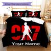 Custom Name CR7 Bedding,Quilt Set Quilt Cover Pillowcase Home Birthday Gift(1 * duvet cover + 2 * pillowcase, without core) -HE54