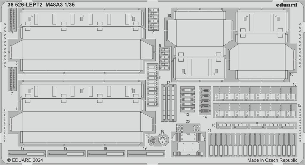 Eduard M48A3 I Love Etched Parts for Plastic Models EDU36526 1/35 Photo-etched (for Kit)