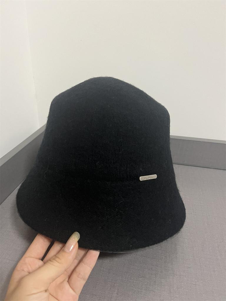 Универсальная женская осенне-зимняя вязаная шляпа-ведро, новая темпераментная теплая шляпа-ведро, подчеркивающая маленькое лицо, большой обхват головы, шляпа-панама, тренд