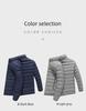 Men's Plus Size Light Down Cotton Jacket - Stand Collar, Autumn/Winter, Casual Fit