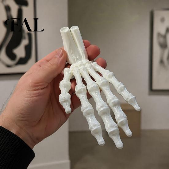 Spooky Hand Decoration 3D Printed Skeleton Figurine, Bone Statue for Dark Style Ornament Halloween Party, Gothic Model, Desk Decor