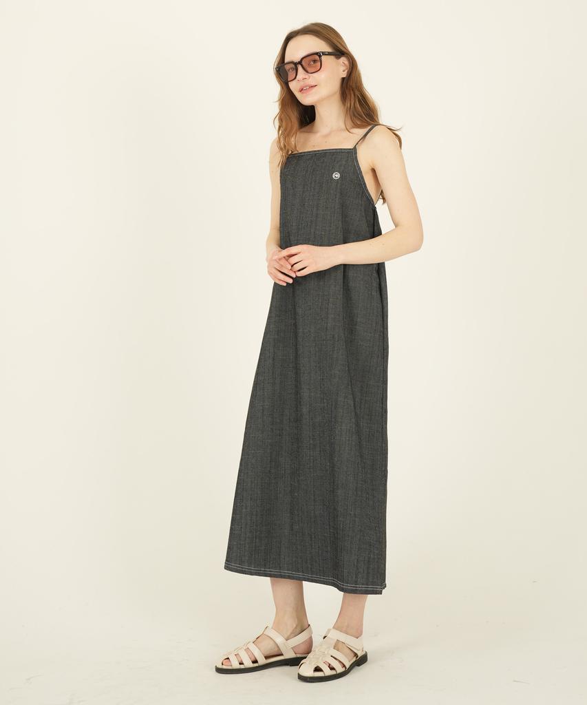 A Bon Beach Oka Denim Dress Dark Blue