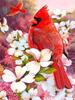 Diy 5d полная алмазная живопись животное вышивка квадратная круглая дрель цветы кардинал птица мозаика вышивка крестом ручная работа искусство хобби
