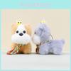 Cuddly Cartoon Dog Plush Toy Versatile Keychain For Bags With Ultra Soft Short Fur